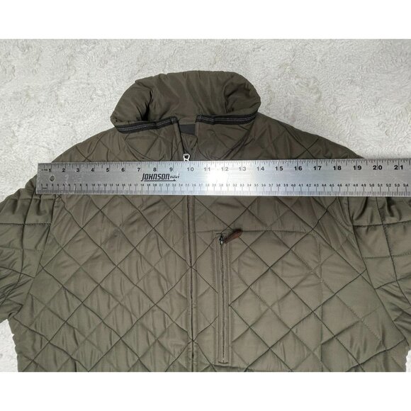 Bogner Quilted Bomber Ski Jacket Women's Size US 40 Green High Neck Zip Pockets - Picture 6 of 9